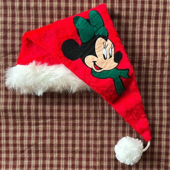 Vintage Minnie Mouse Disney Unlimited Christmas Santa Hat - Picture 1 of 6